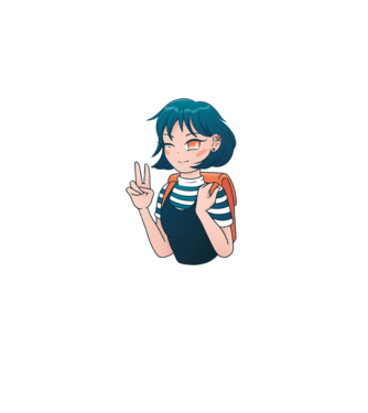 Anime fată model alb pe tricou