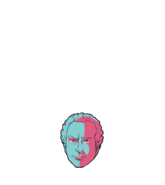 Immanuel Kant model alb pe tricou
