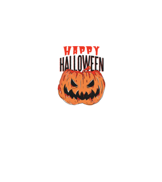 Happy Halloween Pumpkin model gri pe tricou