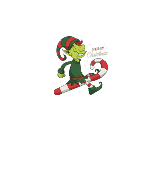 Crăciun Fericit Elf model negru pe tricou