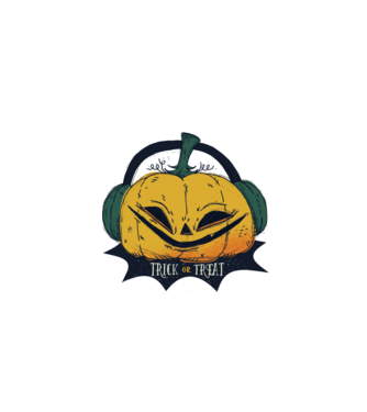 Dovleac Halloween model alb pe tricou
