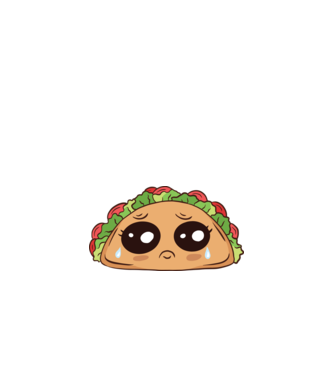 Taco trist model nisipiu pe tricou