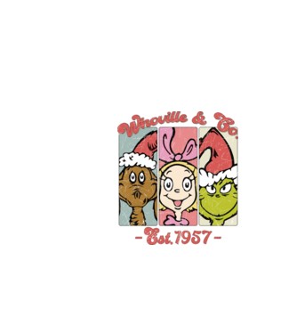 Whoville & Co. - Grinch model alb pe tricou