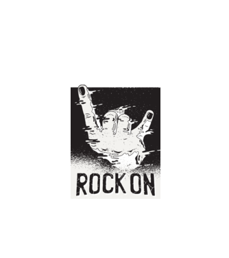 Rock On model verde de măr pe tricou