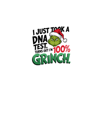 Grinch DNA test model alb pe tricou