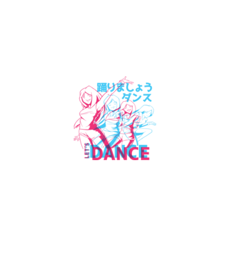 Anime Dance model alb pe tricou