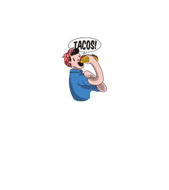 Tacos feminism model negru pe tricou