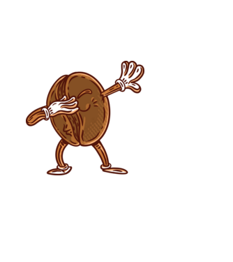 Cafea DAB model albastru deschis pe tricou