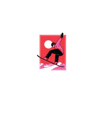Snowboard poster model albastru închis pe tricou