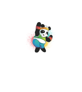 Panda drăguț Zumba model negru pe tricou