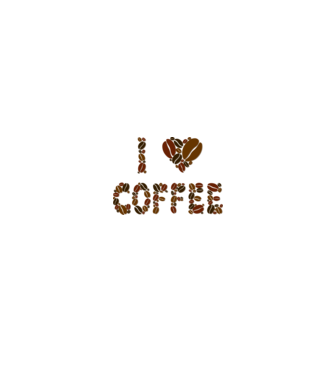 I Love Coffee model alb/roșu pe tricou