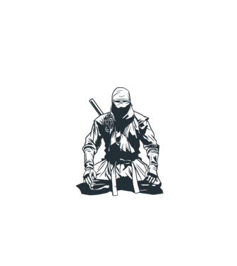 Ninja model turcoaz pe tricou