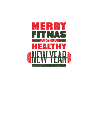 Merry Fitmas and a Healthy New Year tricou amuzant antrenament model alb pe tricou
