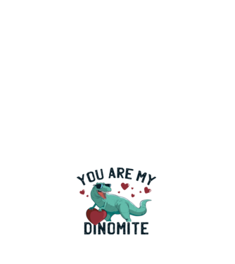 You are my Dinomite tricou cu dinozaur și inimă model negru pe tricou