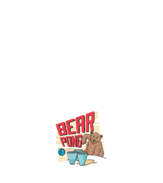 Bear Pong model negru pe tricou