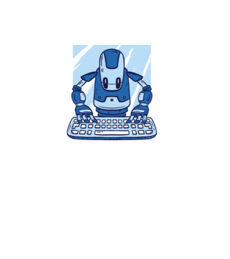 Automatizare robot model albastru regal pe tricou