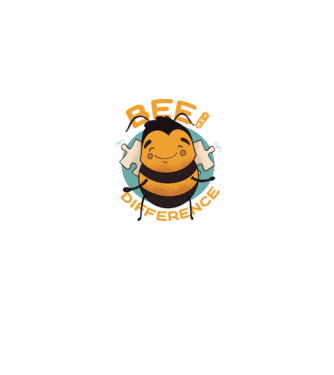 Bee the Difference - Fii tu însuți diferența model albastru jeanși pe tricou