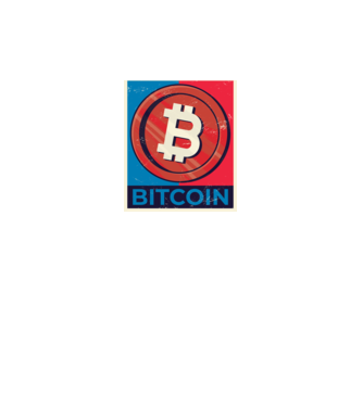 Bitcoin Criptomonedă model negru pe tricou
