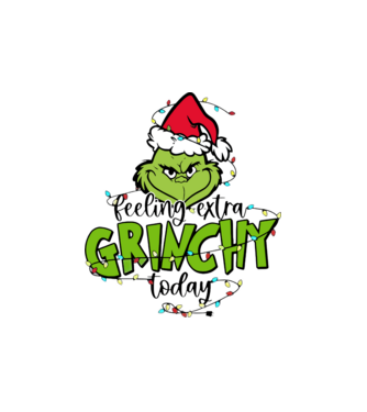 Feeling extra Grinchy today model nisipiu pe tricou