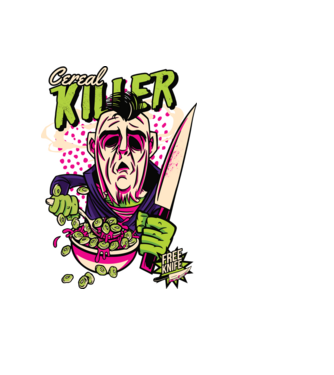 Cereale Killer Fulgi de cereale model negru pe tricou