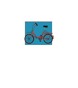 Bicicletă Camping model alb pe tricou