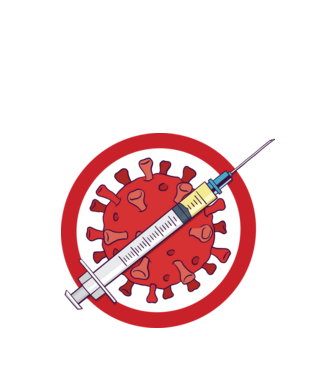 Vaccin virus (?) model alb pe tricou