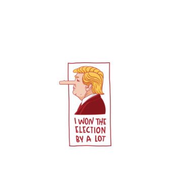 Pinocchio Trump model alb pe tricou