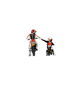 Tată și Fiu cei mai buni Prieteni - Motociclist model negru pe tricou