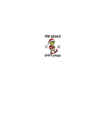 Grinch is my spirit animal model alb pe tricou