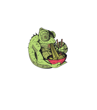 Cameleon cu paste model albastru închis pe tricou