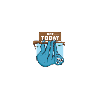 Not today Leneș model alb pe tricou