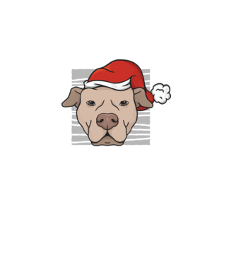 Pitbull de Crăciun model turcoaz pe tricou