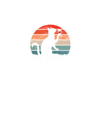 Ew, oameni - Pisică model negru pe tricou