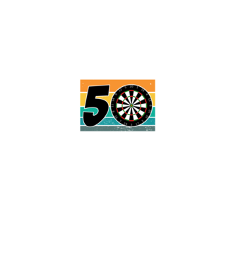 'I''m not 50 I''m bullseye darts birthday' model negru pe tricou