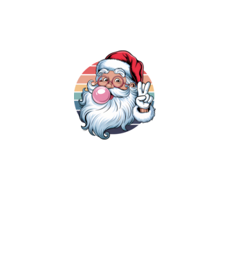 Bubble gum santa model negru pe tricou