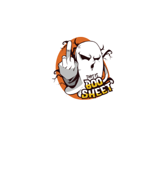 This is Boo Sheet Halloween model negru pe tricou