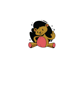 Ursuleț Teddy hain model gri pe tricou