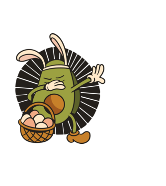 Avocado de Paște DAB model albastru deschis pe tricou