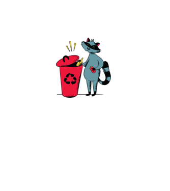 Reciclare Raton model roz pe tricou