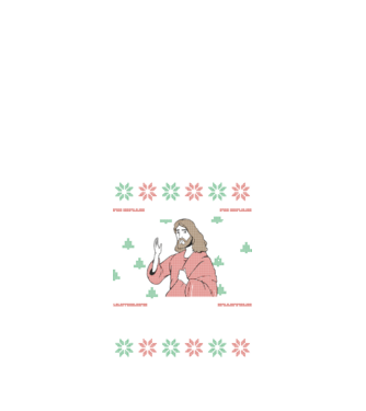 'Go Jesus, It''s Your Birthday Ugly Sweater' model negru pe tricou
