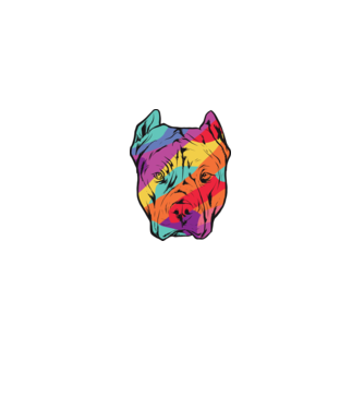 Cap colorat Pitbull model alb pe tricou