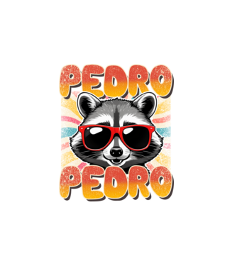 Pedro Pedro groovy retro model alb pe tricou