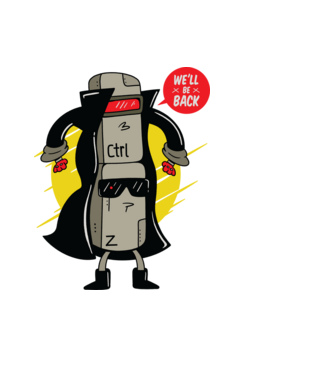 Ctrl Z Terminator Parodie model albastru deschis pe tricou