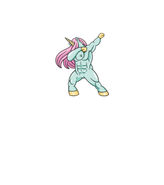 Unicorn Body Building DAB model gri pe tricou