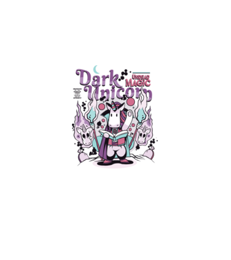 Magie neagră Unicorn model mov pe tricou