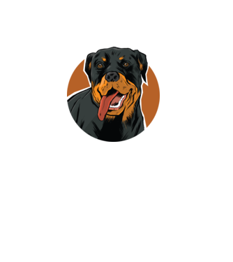 Tricou cu Câine Rottweiler model negru pe tricou