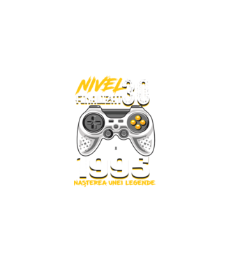 Nivel Finalizat 30 1995 model negru pe tricou