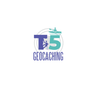 T5 Geocaching model albastru închis pe tricou