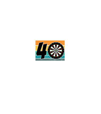 'I''m not 40 I''m double 20 darts birthday' model negru pe tricou