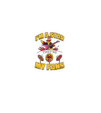 'I''m a Star, They''re my Fans' model alb pe tricou
